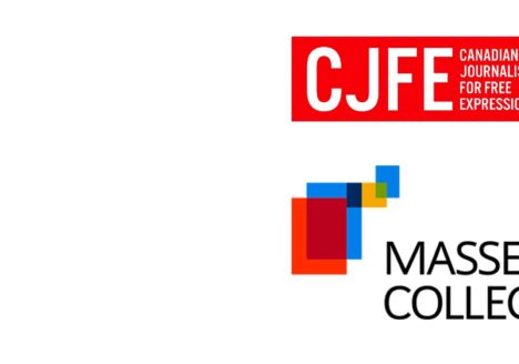 Canadian Journalists for Free Expression and Massey College logos on white background