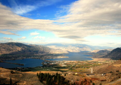 Aerial view of Osoyoos, B.C.