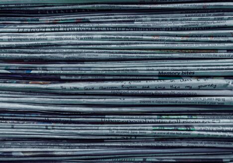 Stack of newspapers
