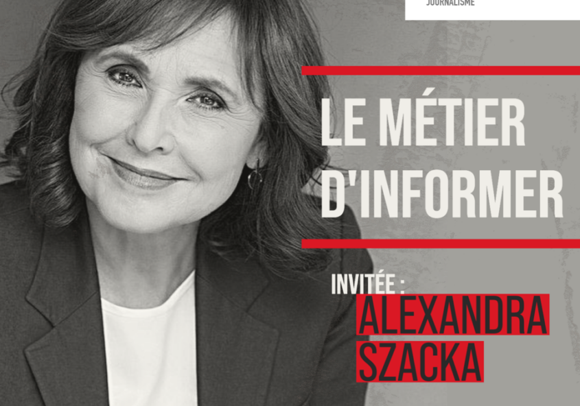 Projet J Observatoire numérique du journalisme Le métier d'informer Invitée: Alexandre Szacka Photo de la journaliste Alexandra Szacka