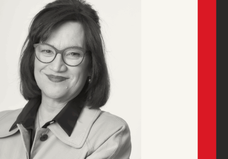 Photo qui montre Geneviève Rossier, PDG des Coops de l'information.