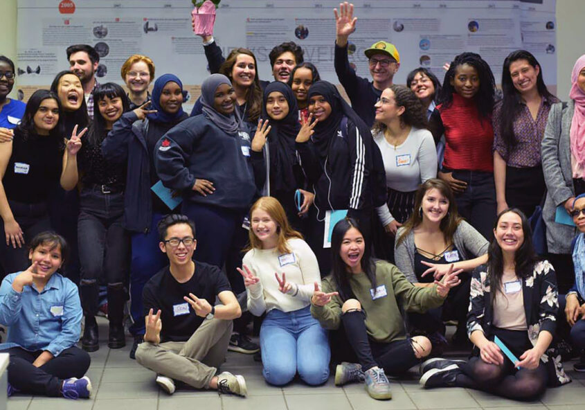 Focus group members gathered at the Focus Media Centre in Regent Park, Toronto.