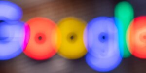 Google logo blurred